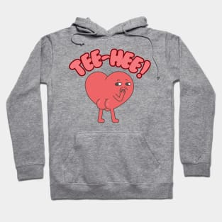 Tee-hee! a funny heart with butt design Hoodie
